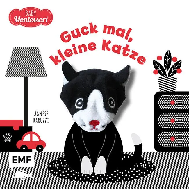 Cover: 9783745930146 | Kontrastbuch für Babys mit Fingerpuppe: Guck mal, kleine Katze | Buch