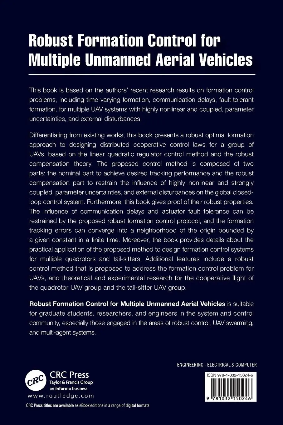 Rückseite: 9781032150246 | Robust Formation Control for Multiple Unmanned Aerial Vehicles | Buch