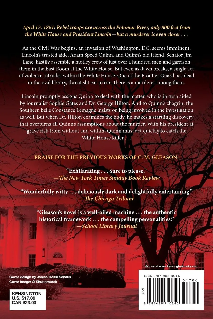 Rückseite: 9781496710246 | Murder in the Oval Library | C. M. Gleason | Taschenbuch | Englisch