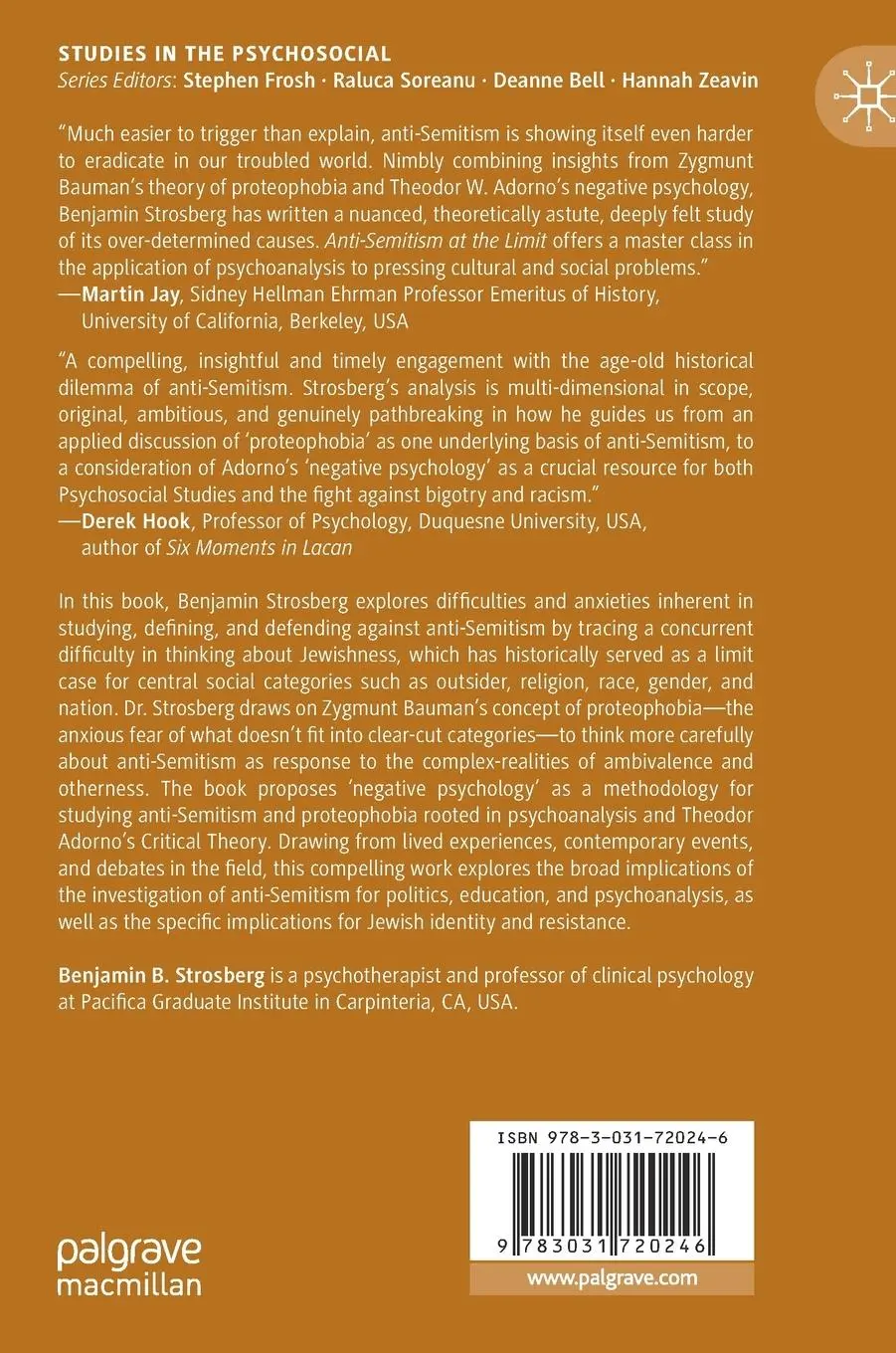 Rückseite: 9783031720246 | Anti-Semitism at the Limit | Critical Theory and Psychoanalysis | Buch