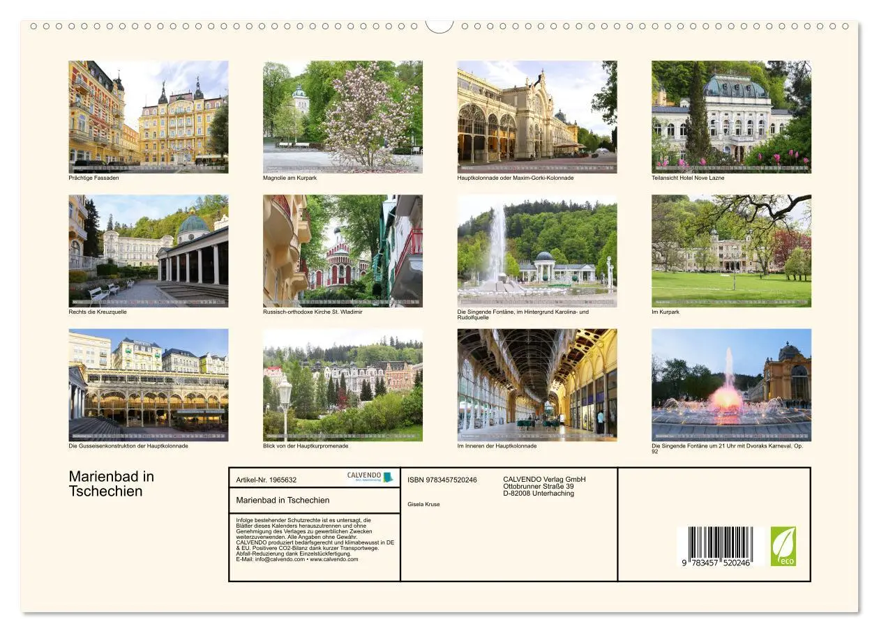 Bild: 9783457520246 | Marienbad in Tschechien (hochwertiger Premium Wandkalender 2026 DIN...