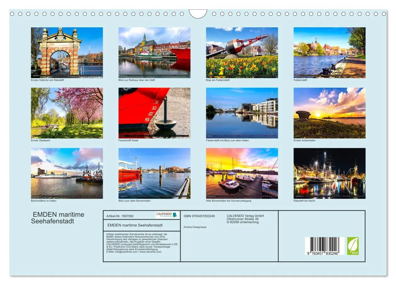 Bild: 9783457830246 | EMDEN maritime Seehafenstadt (Wandkalender 2026 DIN A3 quer),...