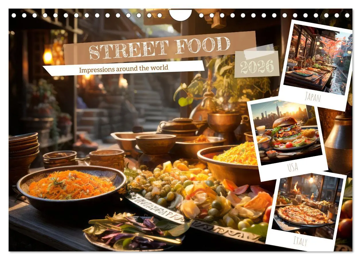 Cover: 9783516540246 | STREET FOOD Impressions around the world (Wall Calendar 2026 DIN A4...