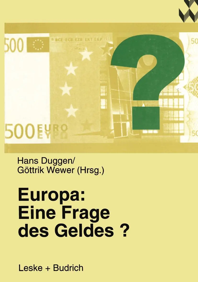 Cover: 9783810020246 | Europa: Eine Frage des Geldes? | Hans Duggen (u. a.) | Taschenbuch
