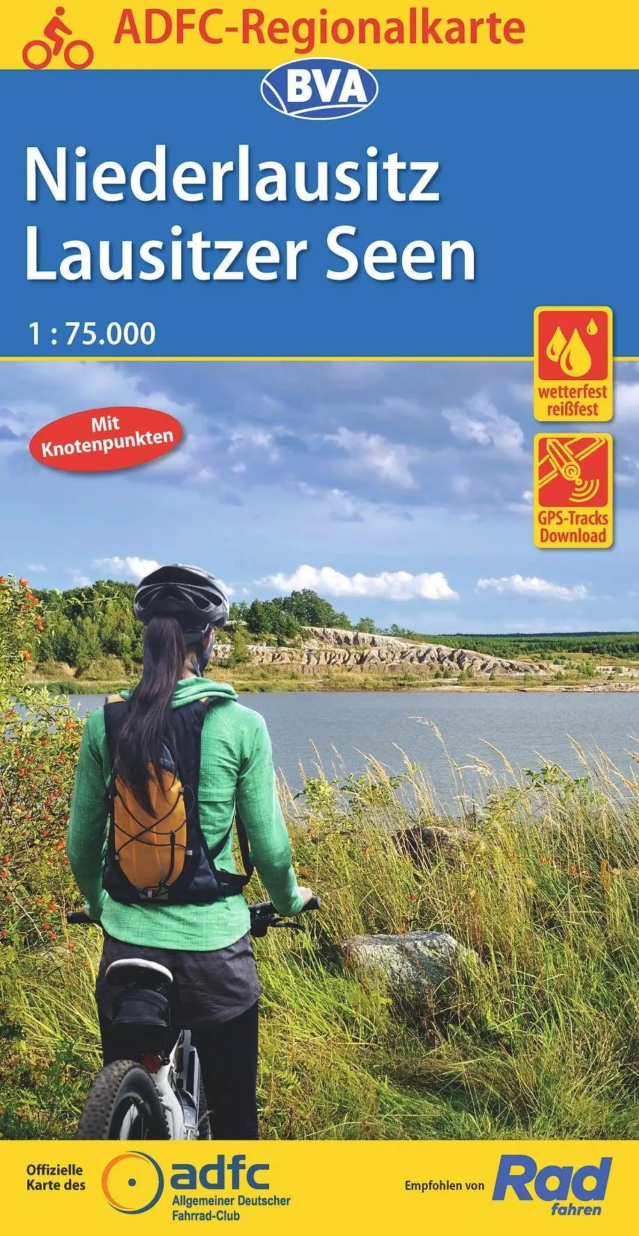 Cover: 9783969900246 | ADFC-Regionalkarte Niederlausitz Lausitzer Seen, 1:75.000, mit...