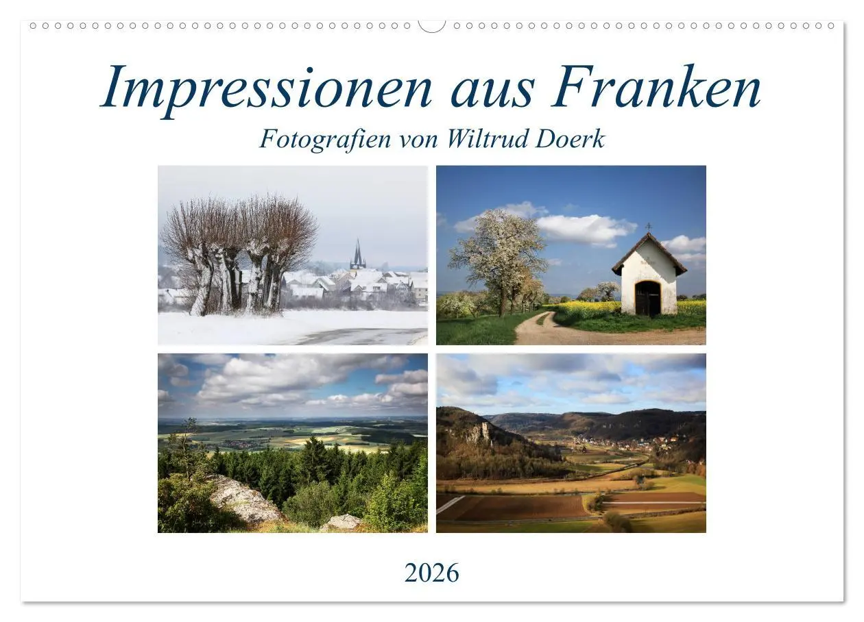 Cover: 9783457990346 | Impressionen aus Franken (Wandkalender 2026 DIN A2 quer), CALVENDO...