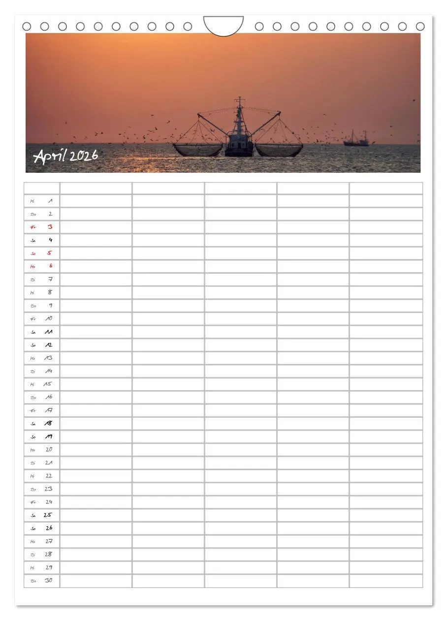 Bild: 9783516390346 | Nordfriesland - Familienplaner (Wandkalender 2026 DIN A4 hoch),...
