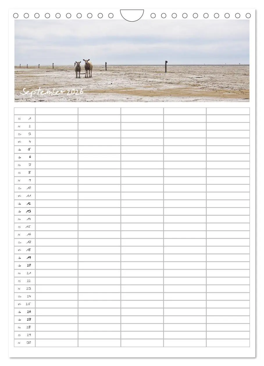 Bild: 9783516390346 | Nordfriesland - Familienplaner (Wandkalender 2026 DIN A4 hoch),...