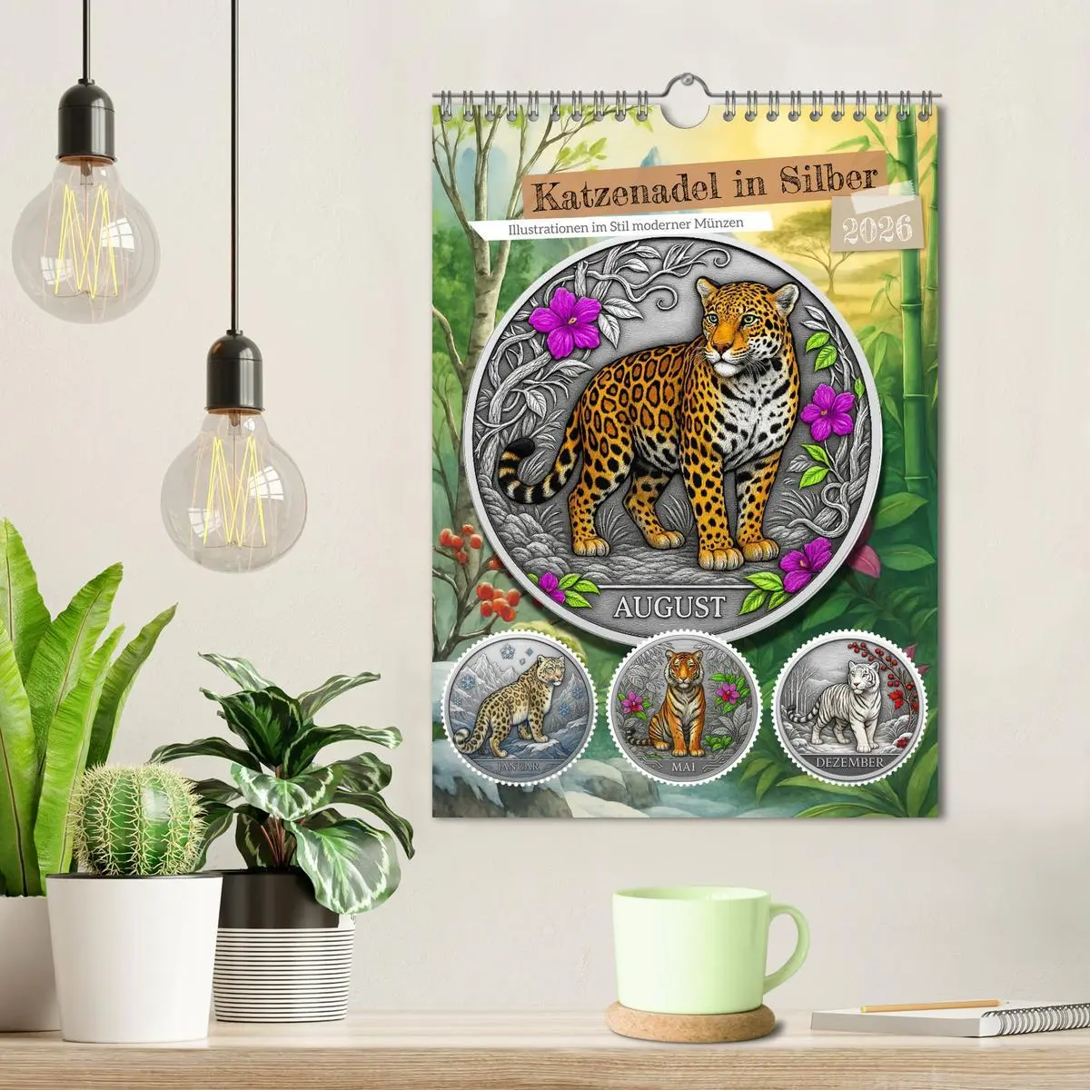 Bild: 9783516600346 | Katzenadel in Silber (Wandkalender 2026 DIN A4 hoch), CALVENDO...