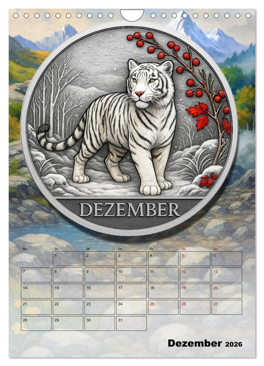 Bild: 9783516600346 | Katzenadel in Silber (Wandkalender 2026 DIN A4 hoch), CALVENDO...