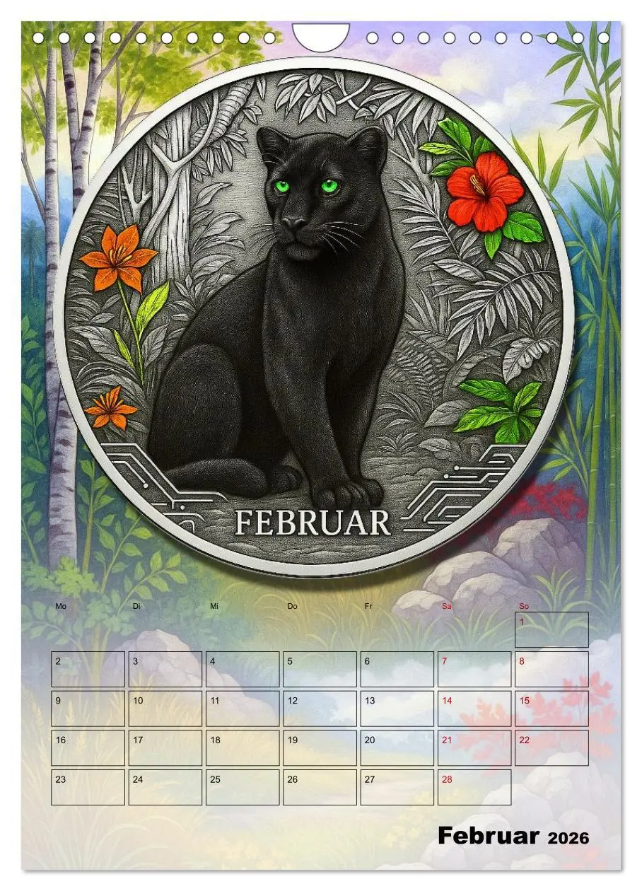 Bild: 9783516600346 | Katzenadel in Silber (Wandkalender 2026 DIN A4 hoch), CALVENDO...