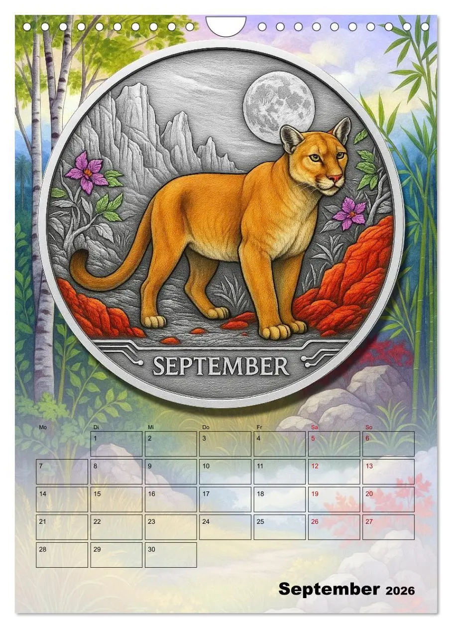 Bild: 9783516600346 | Katzenadel in Silber (Wandkalender 2026 DIN A4 hoch), CALVENDO...
