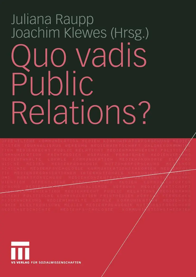 Cover: 9783531140346 | Quo vadis Public Relations? | Joachim Klewes (u. a.) | Taschenbuch