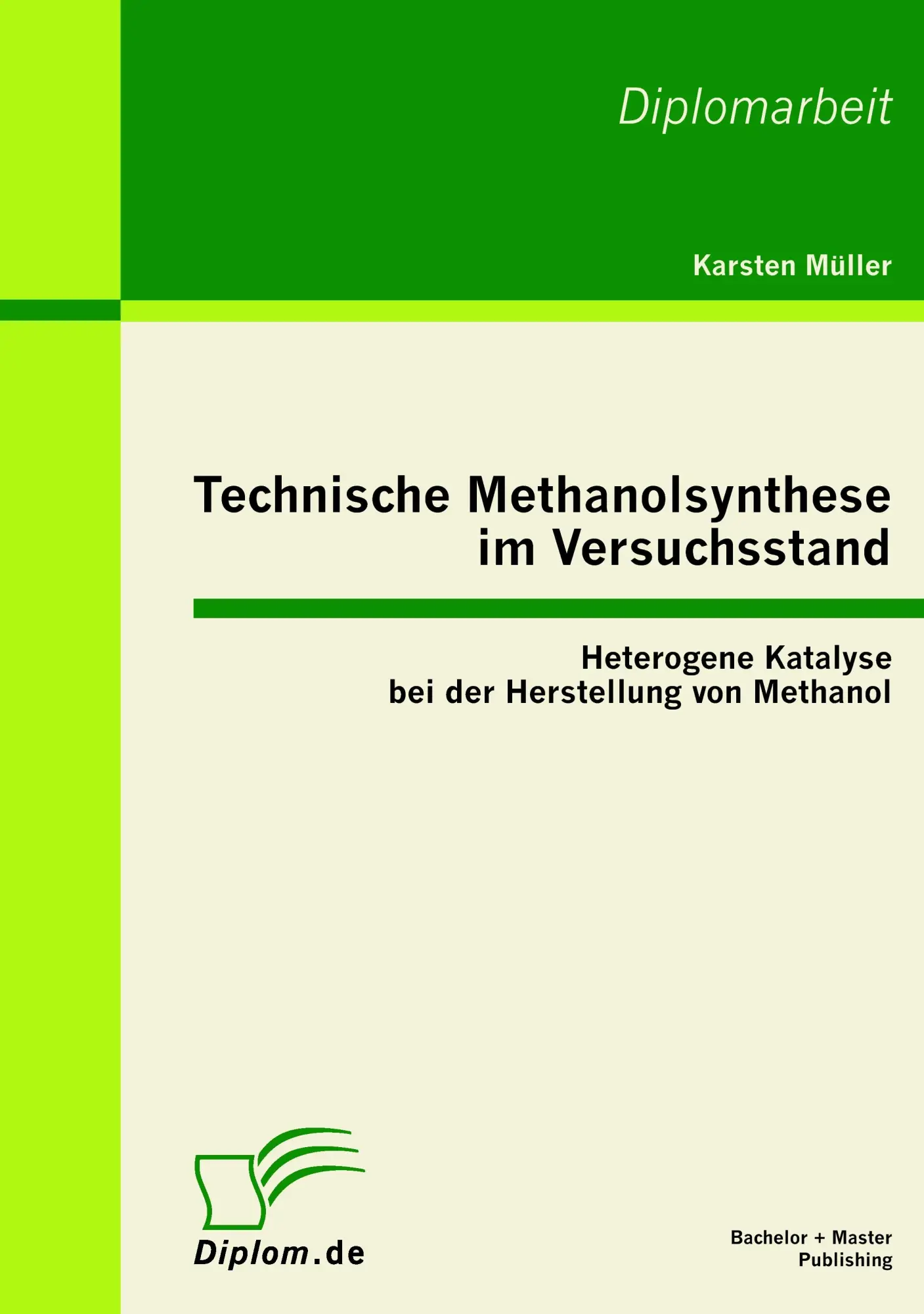 Cover: 9783863410346 | Technische Methanolsynthese im Versuchsstand: Heterogene Katalyse...