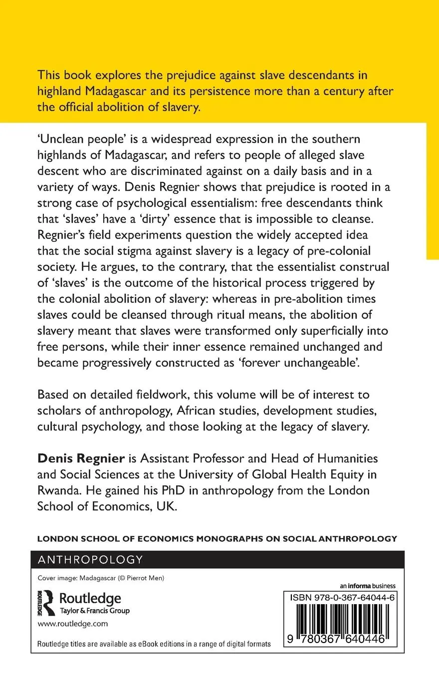 Rückseite: 9780367640446 | Slavery and Essentialism in Highland Madagascar | Denis Regnier | Buch