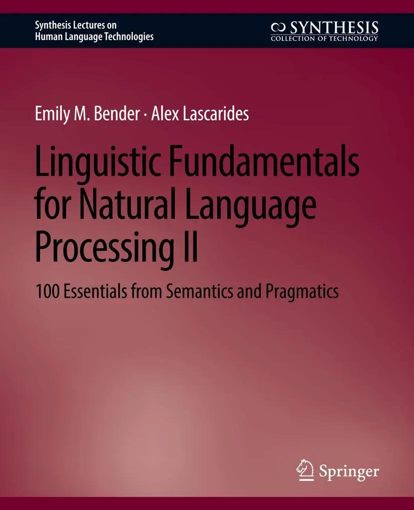 Cover: 9783031010446 | Linguistic Fundamentals for Natural Language Processing II | Buch