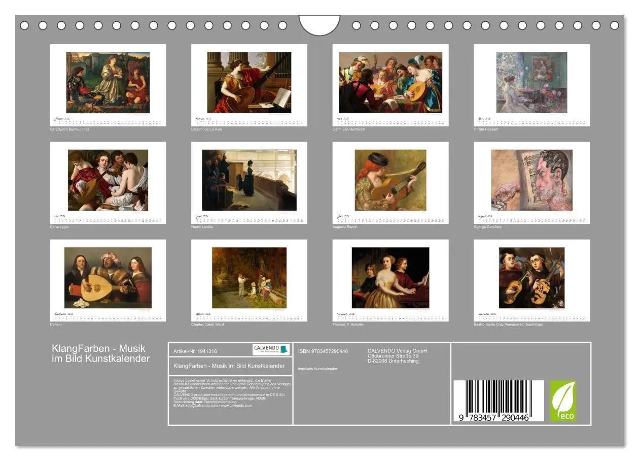 Bild: 9783457290446 | KlangFarben - Musik im Bild Kunstkalender (Wandkalender 2026 DIN A4...