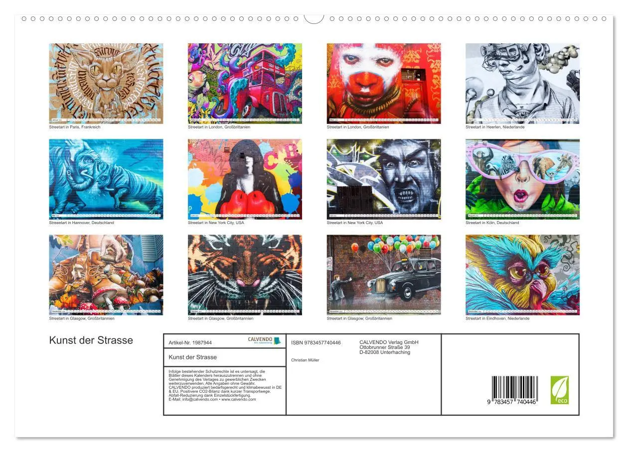 Bild: 9783457740446 | Kunst der Strasse (hochwertiger Premium Wandkalender 2026 DIN A2...