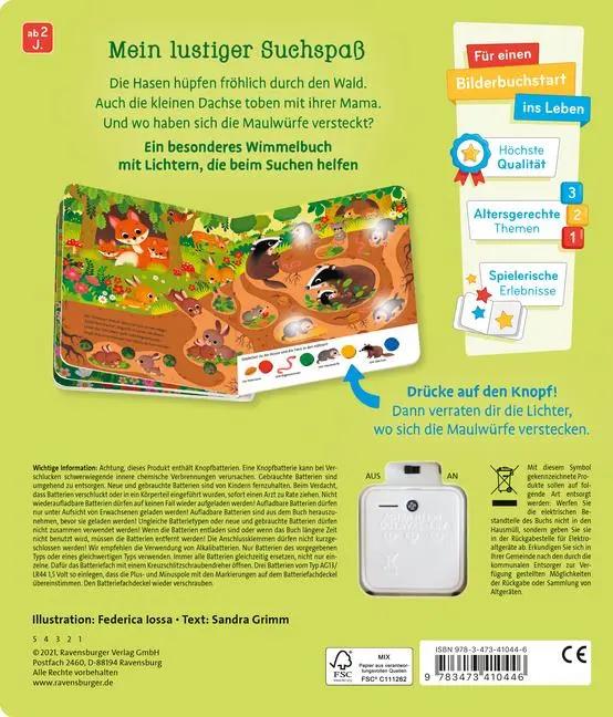 Bild: 9783473410446 | Mein großes Lichter-Wimmelbuch: Im Wald | Sandra Grimm | Buch | 12 S.