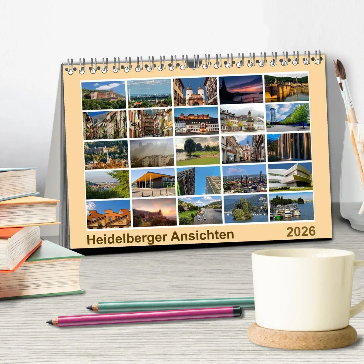 Bild: 9783516070446 | Heidelberg Views - Heidelberger Ansichten (Tischkalender 2026 DIN...