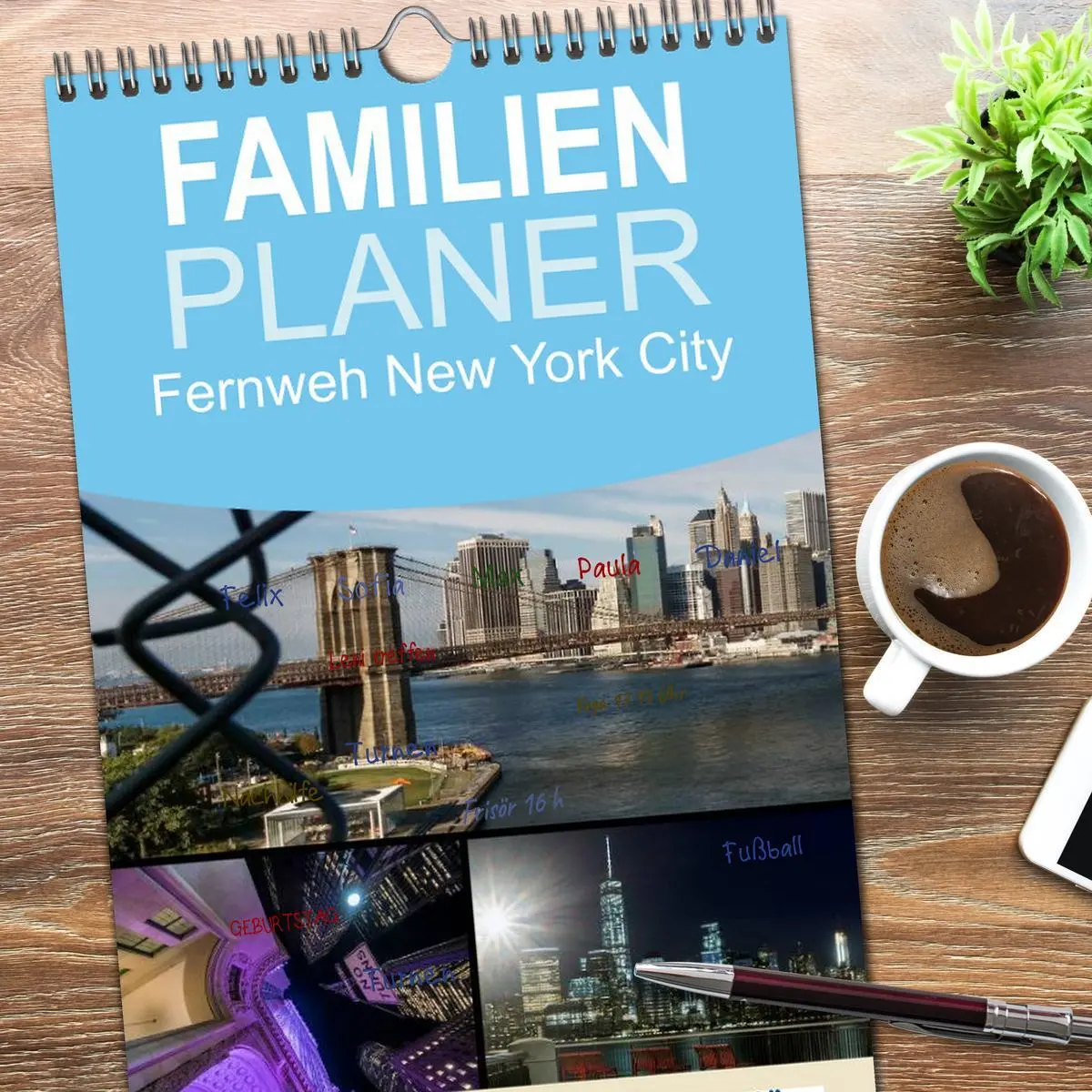 Bild: 9783516520446 | Familienplaner 2026 - Fernweh New York City mit 5 Spalten...