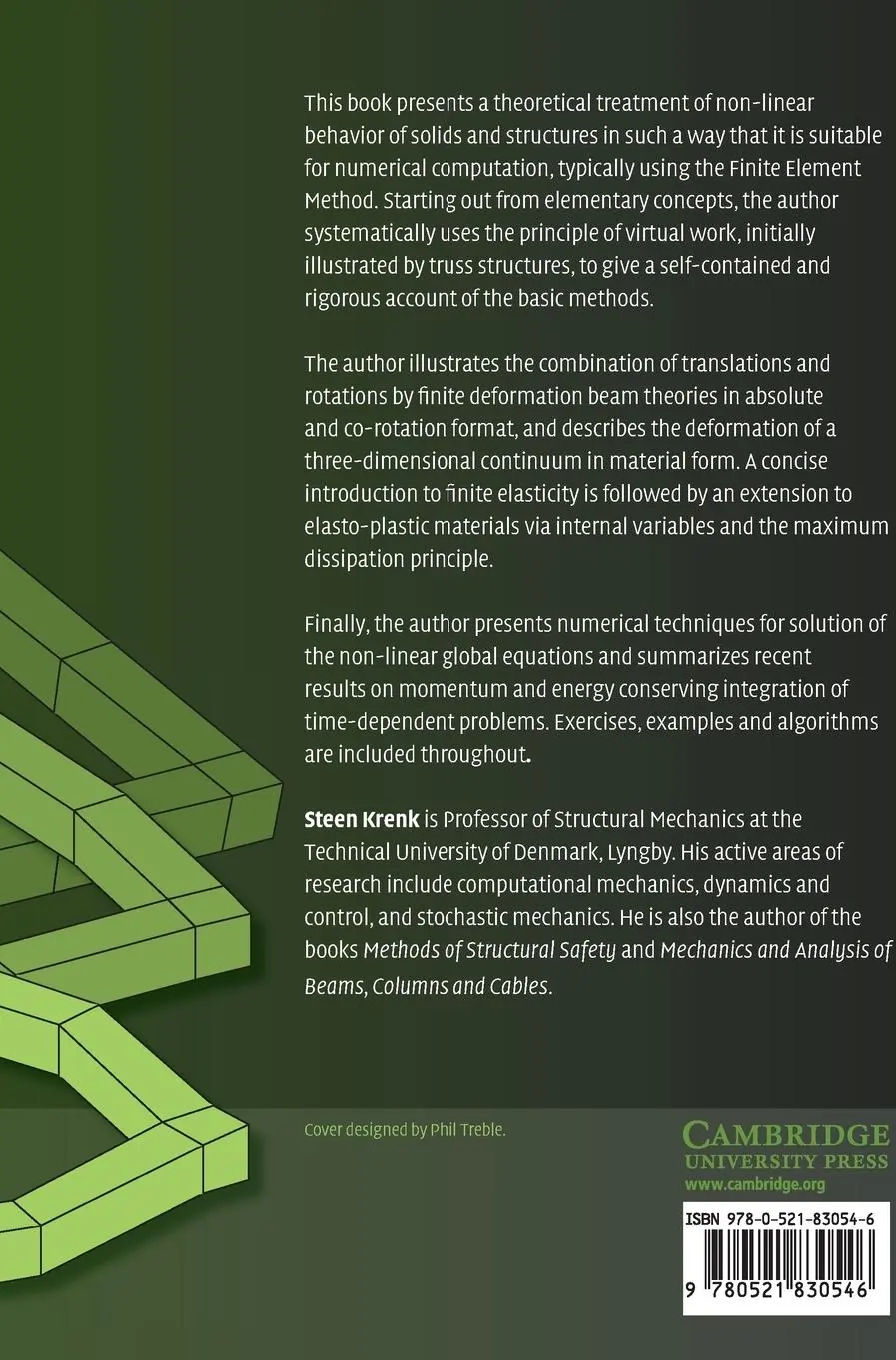 Rückseite: 9780521830546 | Non-linear Modeling and Analysis of Solids and Structures | Krenk