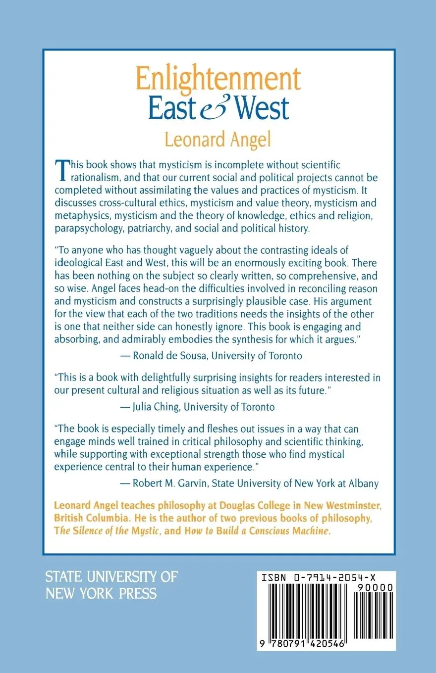 Rückseite: 9780791420546 | Enlightenment East and West | Leonard Angel | Taschenbuch | Englisch