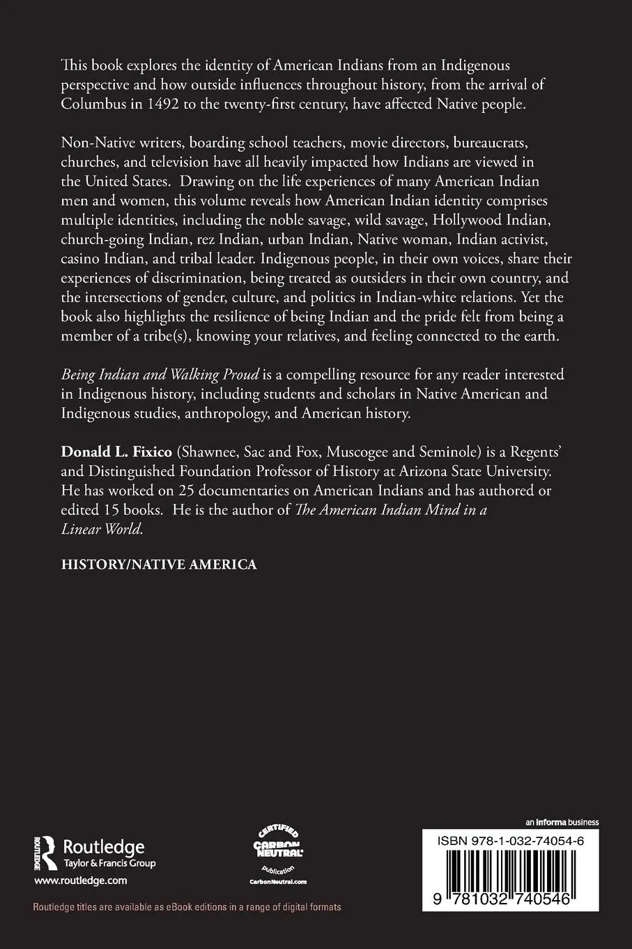 Rückseite: 9781032740546 | Being Indian and Walking Proud | American Indian Identity and Reality