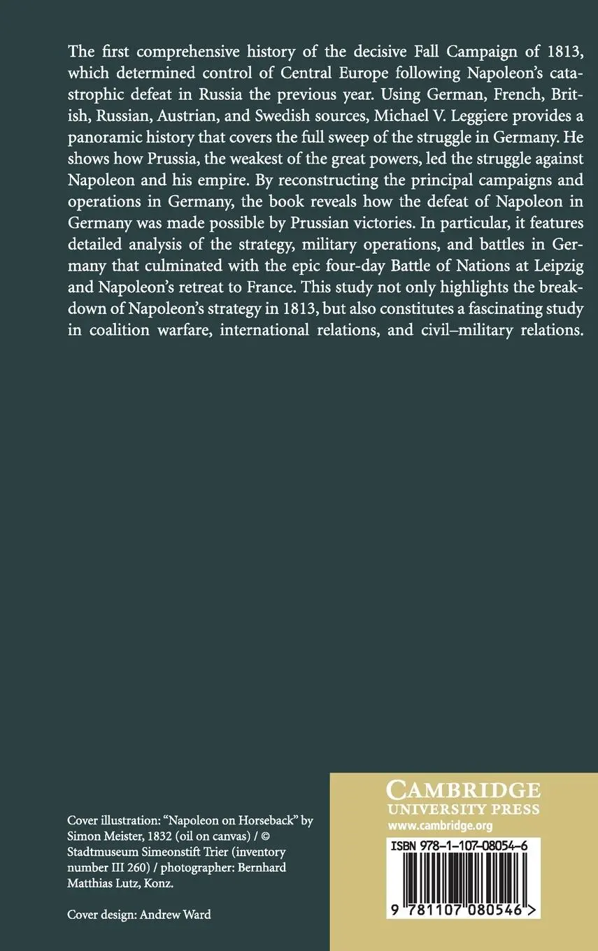 Rückseite: 9781107080546 | Napoleon and the Struggle for Germany | Michael V. Leggiere | Buch