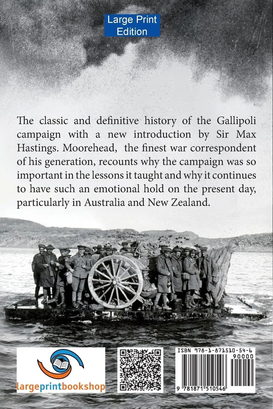 Rückseite: 9781871510546 | Gallipoli (Large Print Edition) | Alan Moorehead | Taschenbuch | 2015