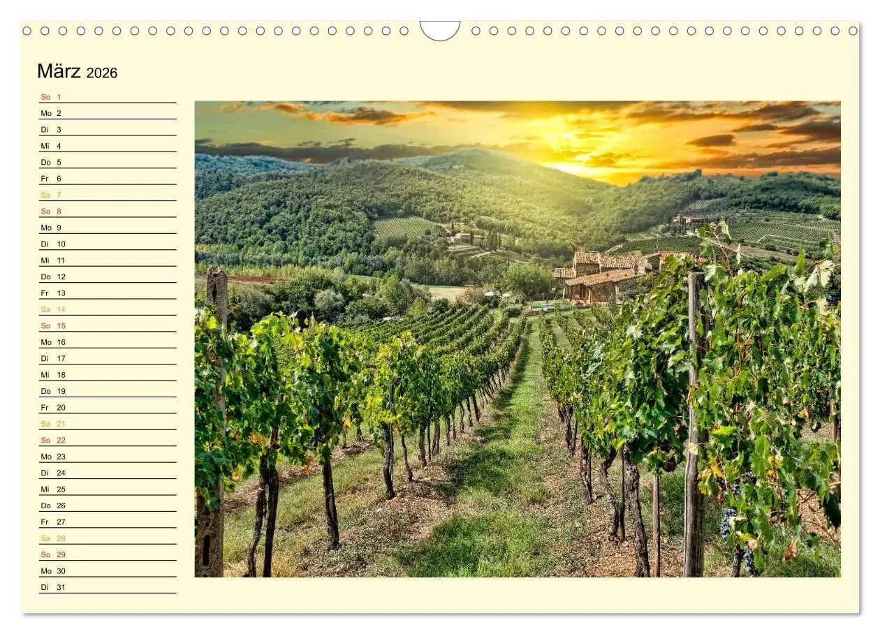 Bild: 9783457970546 | Bühne frei für die Toskana (Wandkalender 2026 DIN A3 quer),...