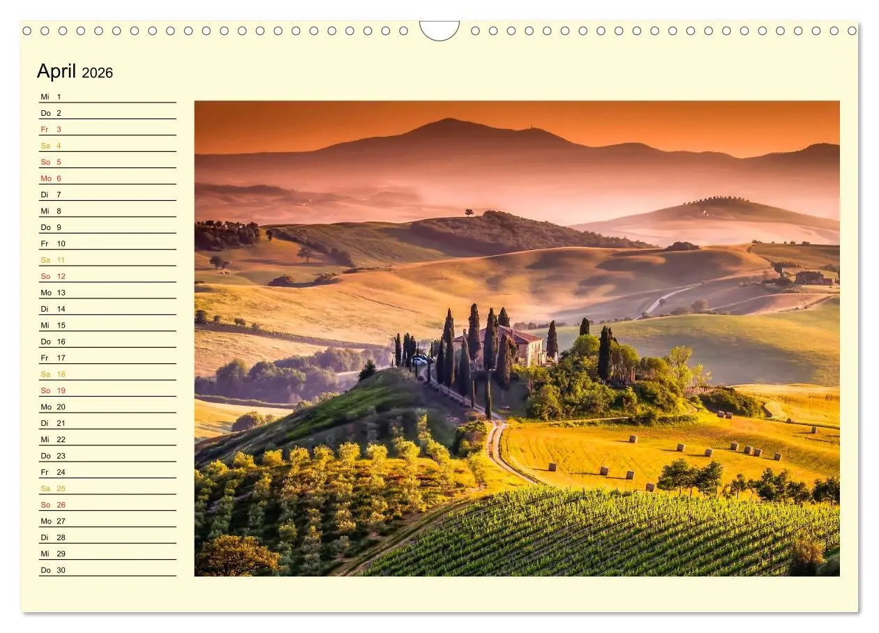 Bild: 9783457970546 | Bühne frei für die Toskana (Wandkalender 2026 DIN A3 quer),...