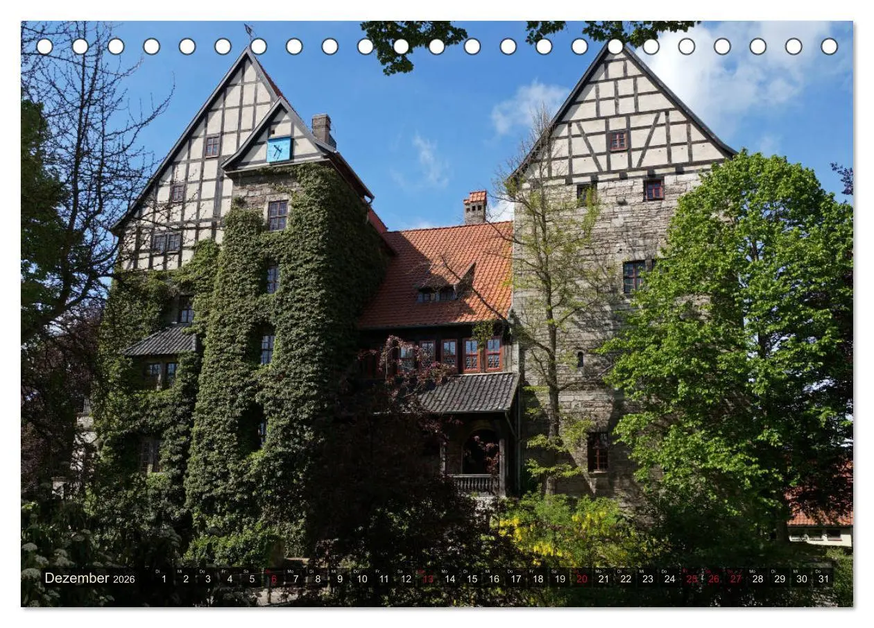 Bild: 9783516060546 | Wunderbares Thüringen - Burgen (Tischkalender 2026 DIN A5 quer),...