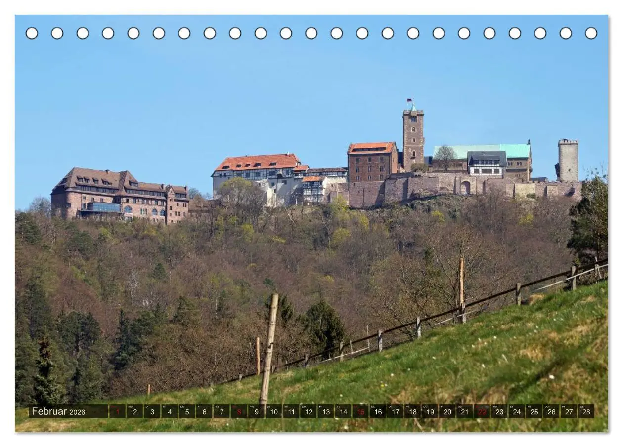 Bild: 9783516060546 | Wunderbares Thüringen - Burgen (Tischkalender 2026 DIN A5 quer),...