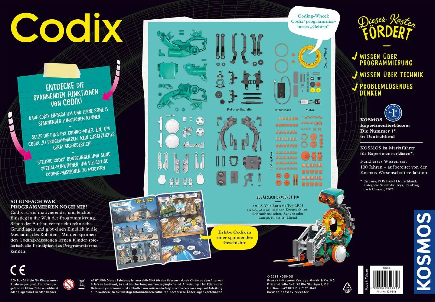 Bild: 4002051620646 | Codix - Dein mechanischer Coding-Roboter (Experimentierkasten) | Spiel