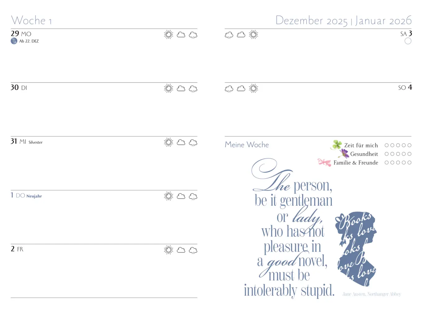 Bild: 4050003970646 | GlücksKalender Jane Austen 2026 | Marjolein Bastin | Kalender | 112 S.