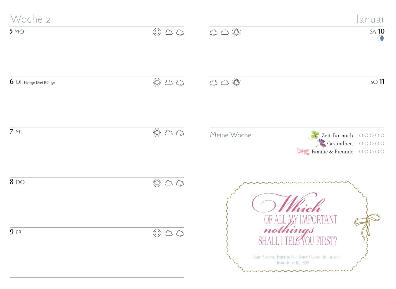 Bild: 4050003970646 | GlücksKalender Jane Austen 2026 | Marjolein Bastin | Kalender | 112 S.