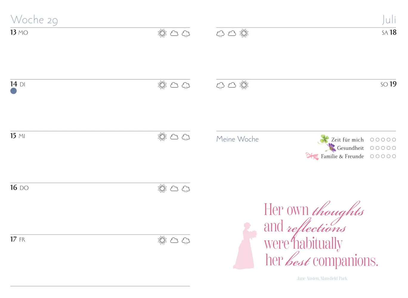 Bild: 4050003970646 | GlücksKalender Jane Austen 2026 | Marjolein Bastin | Kalender | 112 S.