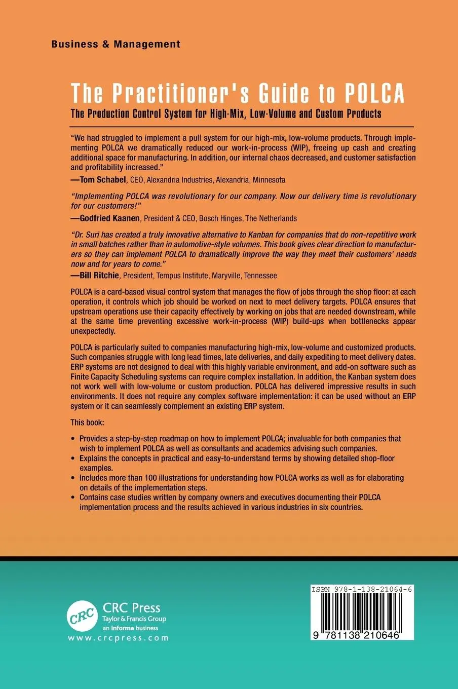 Rückseite: 9781138210646 | The Practitioner's Guide to POLCA | Rajan Suri | Buch | Englisch