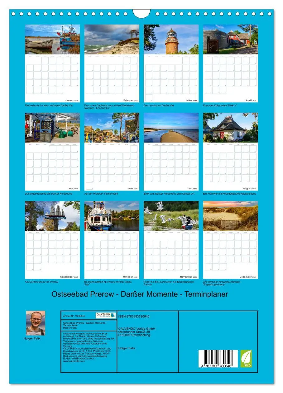 Bild: 9783383780646 | Ostseebad Prerow - Darßer Momente - Terminplaner (Wandkalender 2025...