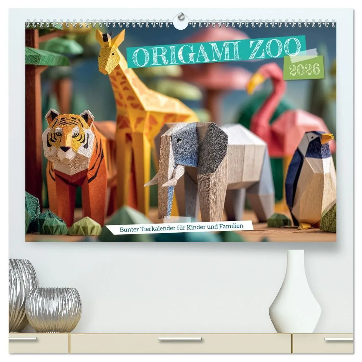 Cover: 9783516670646 | Origami Zoo - Bunter Tierkalender für Kinder und Familien...