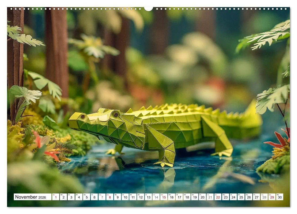Bild: 9783516670646 | Origami Zoo - Bunter Tierkalender für Kinder und Familien...