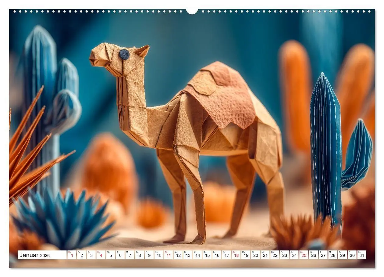 Bild: 9783516670646 | Origami Zoo - Bunter Tierkalender für Kinder und Familien...