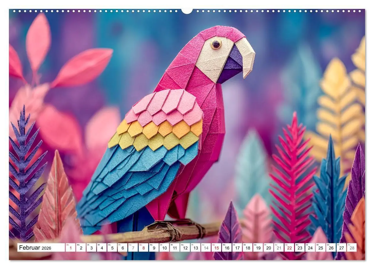 Bild: 9783516670646 | Origami Zoo - Bunter Tierkalender für Kinder und Familien...