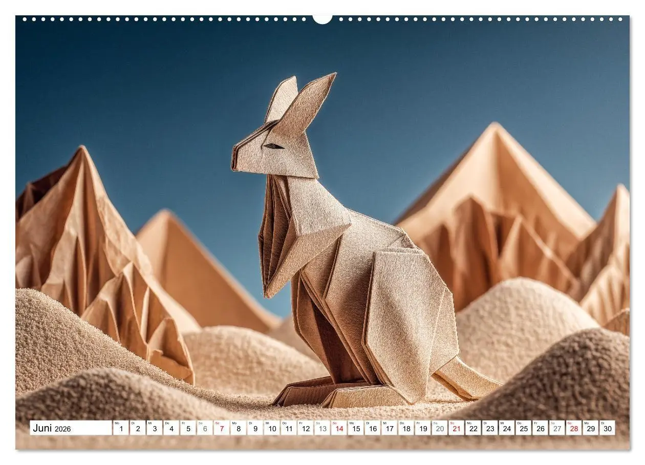 Bild: 9783516670646 | Origami Zoo - Bunter Tierkalender für Kinder und Familien...