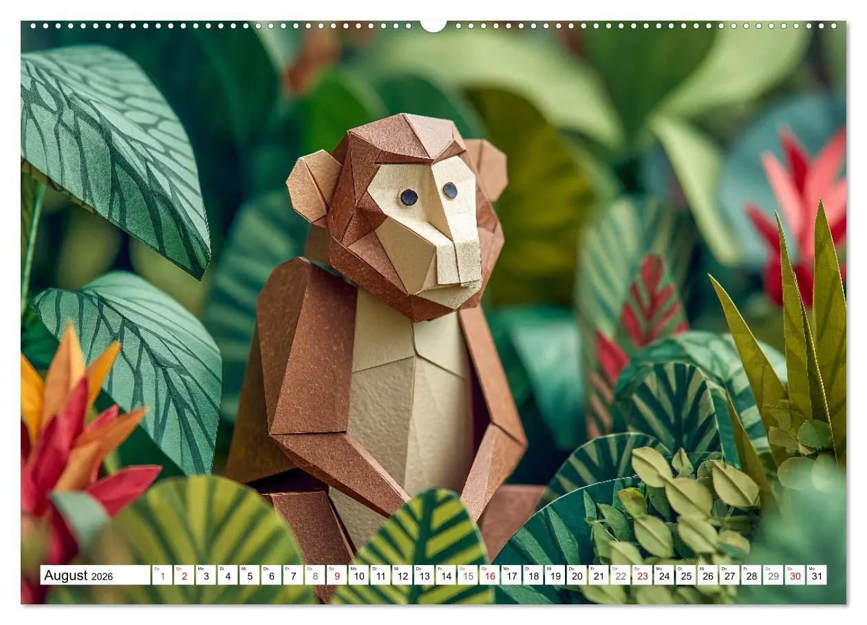 Bild: 9783516670646 | Origami Zoo - Bunter Tierkalender für Kinder und Familien...