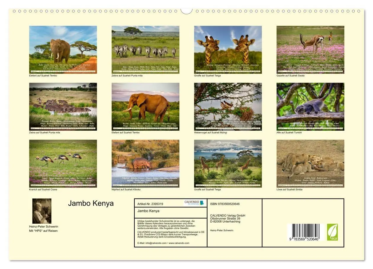 Bild: 9783569520646 | Jambo Kenya (hochwertiger Premium Wandkalender 2027 DIN A2 quer),...