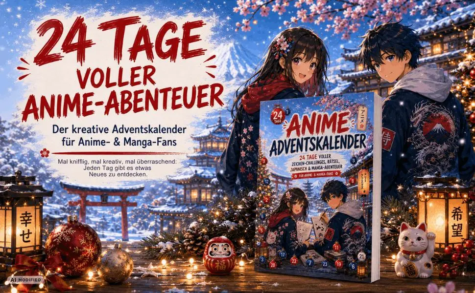 Rückseite: 9783692730646 | Anime Adventskalender: 24 Tage voller Zeichen-Challenges, Rätsel,...