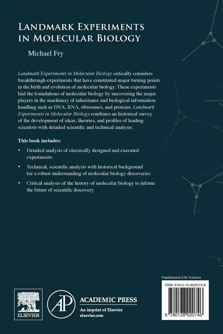 Rückseite: 9780128020746 | Landmark Experiments in Molecular Biology | Michael Fry | Taschenbuch
