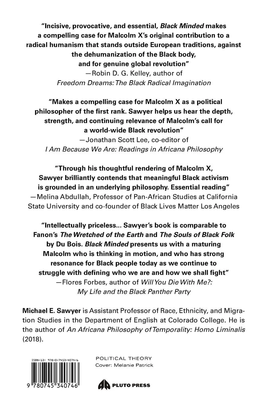 Rückseite: 9780745340746 | Black Minded | The Political Philosophy of Malcolm X | Sawyer | Buch